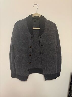 J.Crew Mercantile Men’s Lambswool Shawl Collar Cardigan Sweater Grey Small